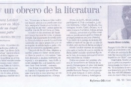 "Soy un obrero de la literatura"