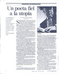 Un poeta fiel a la utopía