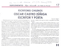 Óscar Castro Zúñiga, escritor y poeta