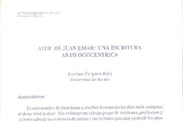 Ayer de Juan Emar