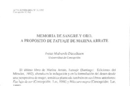 Memoria de sangre y oro