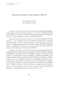 Presencia poética de Marina Arrate