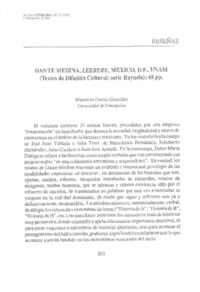 Dante Medina, Leerere