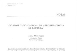 De amor y de sombra