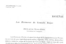 Las hermosas de Gonzalo Rojas