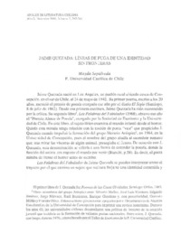 Jaime Quezada: líneas de fuga de una identidad din fronteras