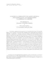 a partir de la generación del sesenta en Chile