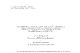 a partir de la generación del sesenta en Chile