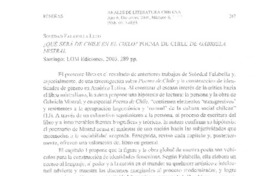 ¿Qué será de Chile en el cielo?