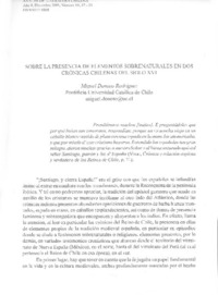 Sobre la presencia de elementos sobrenaturales en dos crónicas chilenas del siglo 16