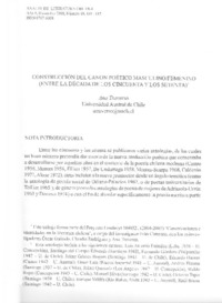 Construcción del canon poético masculinofemenino (entre la década de los cincuenta y los setenta)