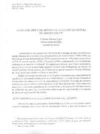 La idea de arte y de artista en La lección de pintura de Adolfo Couve