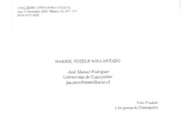 Harris, voyeur adelantado