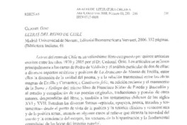 Letras del reino de Chile