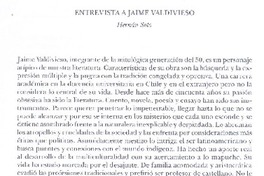 Entrevista a Jaime Valdivieso