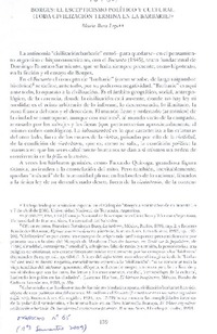 Borges: el escepticismo político y cultural. ¿toda civilización termina en la barbarie?