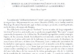 Borges: el escepticismo político y cultural. ¿toda civilización termina en la barbarie?