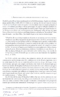 La llama iluminadora del teatro: fin del eclipse, de Ramón Griffero