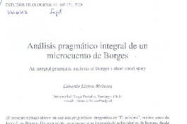 Análisis pragmático integral de un microcuento de Borges