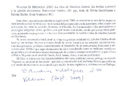 La idea de américa latina. La herida colonial y la opción decolonial