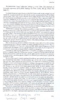 Una antología de la poesía argentina (1970-2008)