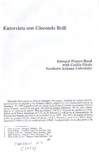 Entrevista con Gioconda Belli