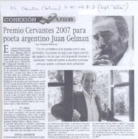 Premio Cervantes 2007 para poeta argentino Juan Gelman