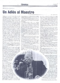 Un adiós al maestro