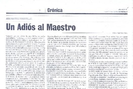 Un adiós al maestro