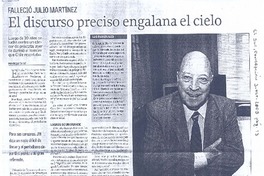 El discurso preciso engalana el cielo