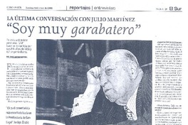 "Soy muy garabatero"