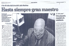 Hasta siempre gran maestro