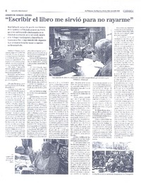 "Escribir el libro me sirvió para no rayarme"