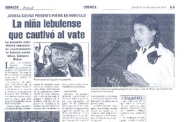 La niña lebulense que cautivó al vate