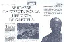 Se reabre la disputa por la herencia de Gabriela
