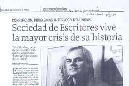 Sociedad de escritores vive la mayor crisis de su historia