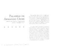 Palabras de Armando Uribe