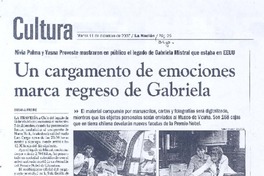 Un cargamento de emociones marca regreso de Gabriela