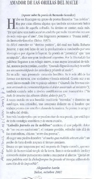 Amador de las orillas del Maule