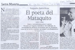Augusto Santelices. El poeta del Mataquito