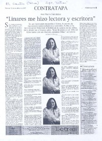 "Linares me hizo lectora y escritora"