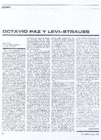 Octavio Paz y Levi-Strauss