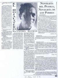Novelista del pueblo, novelista de los pobres
