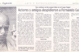 Actores y amigos despidieron a Fernando Gallardo