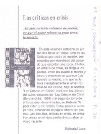 Las críticas en crisis
