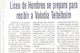 Liceo de hombres se prepara para recibir a Volodia Teitelboim