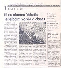 El ex alumno Volodia Teitelboim volvió a clases