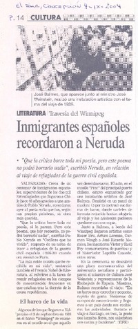 Inmigrantes españoles recordaron a Neruda