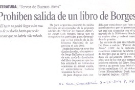 Prohíben salida de un libro de Borges