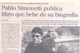 Pablo Simonetti publica libro que bebe de su biografía